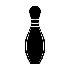 Bowling Pin Silhouette vector illustration