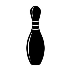 Bowling Pin Silhouette vector illustration