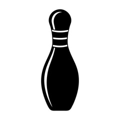 Bowling Pin Silhouette vector illustration