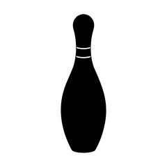 Bowling Pin Silhouette vector illustration