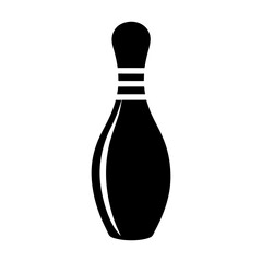 Bowling Pin Silhouette vector illustration