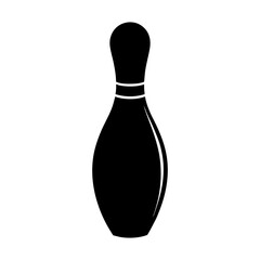 Bowling Pin Silhouette vector illustration