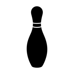 Bowling Pin Silhouette vector illustration
