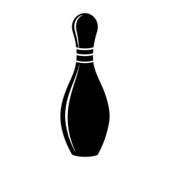 Bowling Pin Silhouette vector illustration