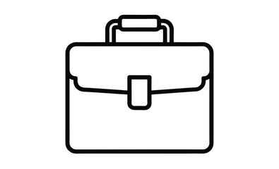 Briefcase silhouette, Briefcase icon vector, Suitcase symbol, Luggage Vector