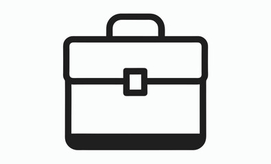 Briefcase silhouette, Briefcase icon vector, Suitcase symbol, Luggage Vector