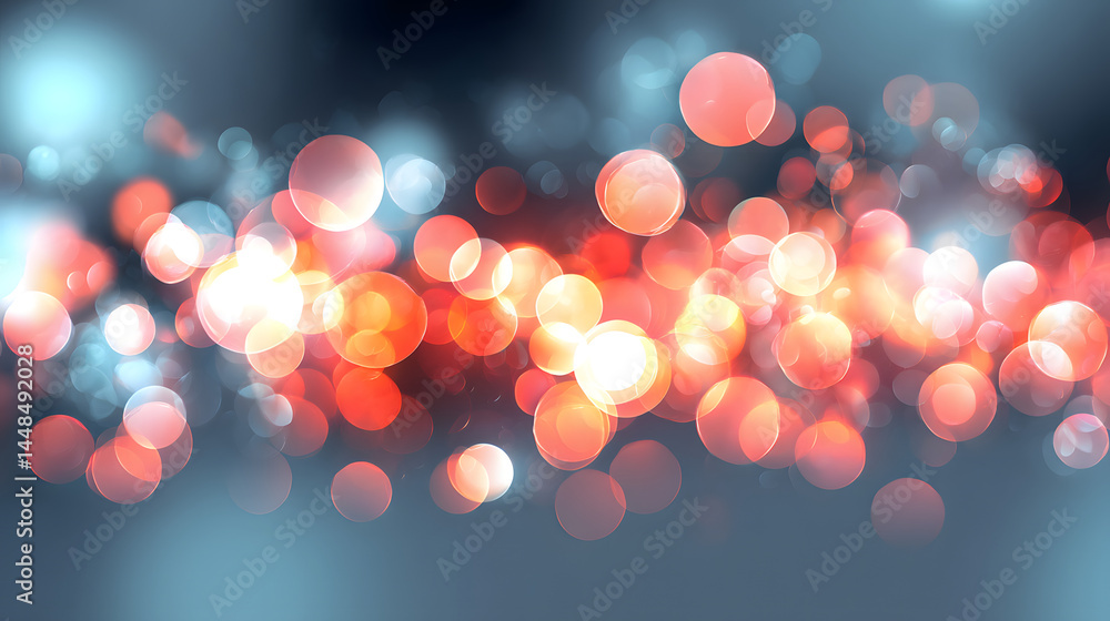 Poster dynamic bokeh light effects for business concept design creative workspace visual art professional m
