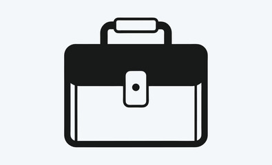 Briefcase silhouette, Briefcase icon vector, Suitcase symbol, Luggage Vector