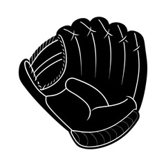 Baseball Mitt Silhouette vector illustration
