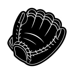 Baseball Mitt Silhouette vector illustration