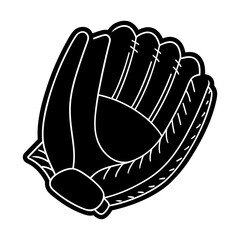 Baseball Mitt Silhouette vector illustration