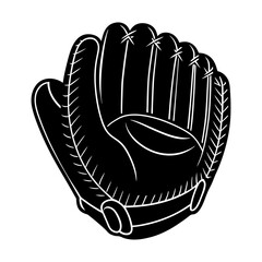 Baseball Mitt Silhouette vector illustration
