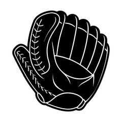 Baseball Mitt Silhouette vector illustration