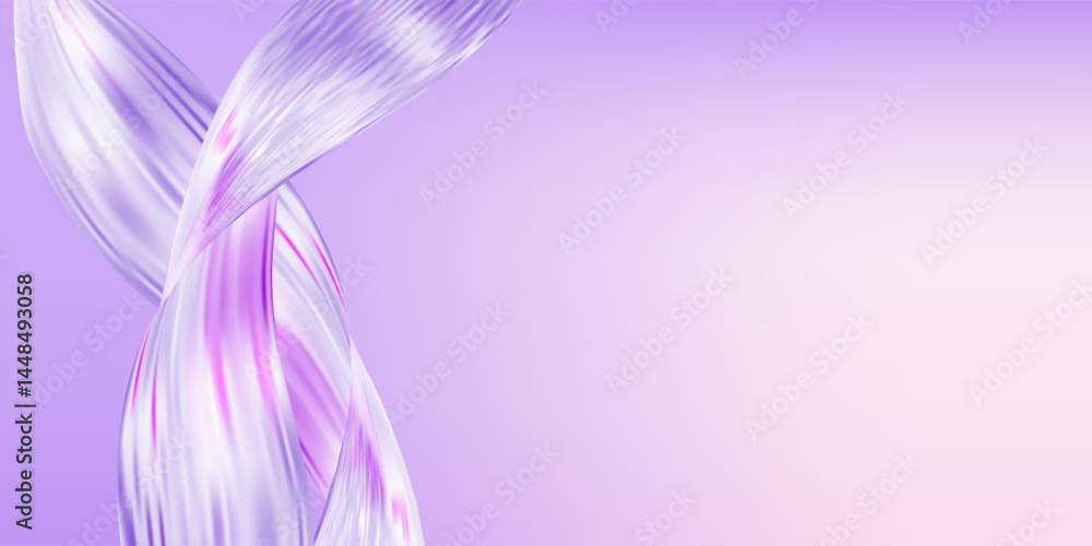 Aufkleber abstract holographic wave.flow iridescent fluid.dynamic spectrum ribbon.