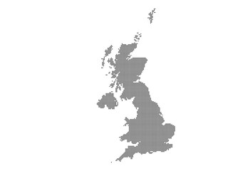 Dotted map of United Kingdom XL