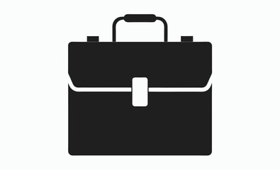 Briefcase silhouette, Briefcase icon vector, Suitcase symbol, Luggage Vector