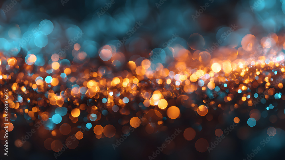 Poster dynamic bokeh light effect for business concept design digital environment modern aesthetic