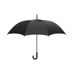 Black umbrella isolated on transparent background