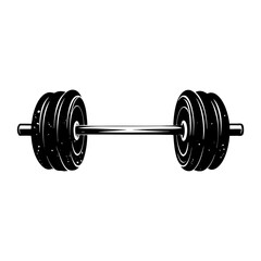 Barbell Silhouette vector illustration