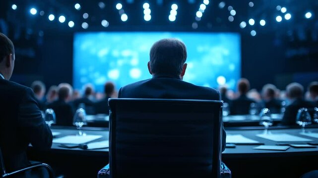 An international military conference featuring a European missile defense system as a key discussion point, symbolizing alliances and security concerns.