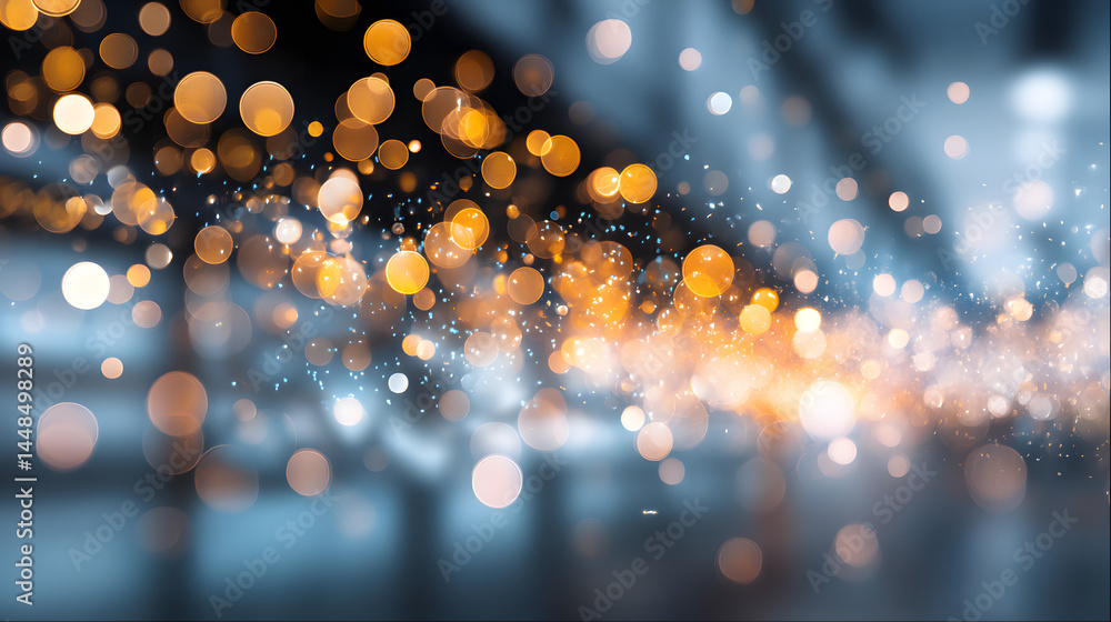 Aufkleber dynamic bokeh light effects for business design concepts in urban environments professional viewpoin
