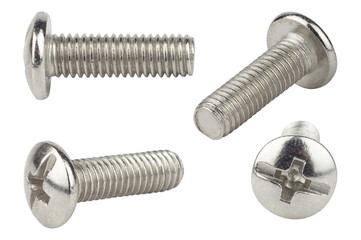 set of bolt, metal bolt isolated from background	