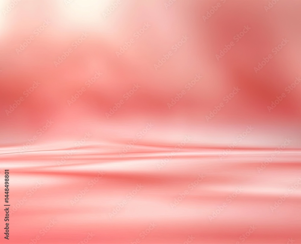 Poster soft blurred coral pink background features smooth wave patterns, ideal for elegant presentation