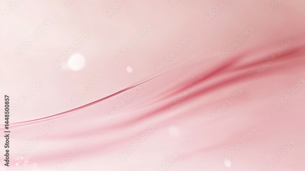 Poster soft red waves subtly flow across a blush pink backdrop, creating a tranquil scene
