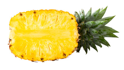 Juicy Pineapple Slice Half Tropical Fruit Summer Food Sweet Refreshing Vitamin C Healthy Eating