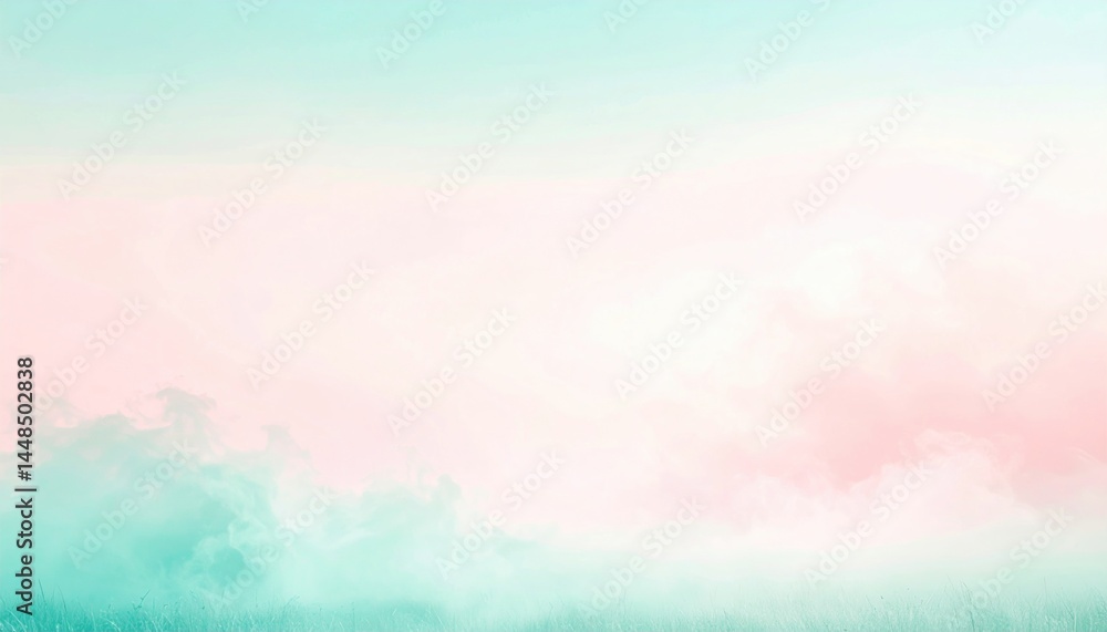 Poster soothing colorful abstract background digital art soft pastel tones tranquil environment eye-level v