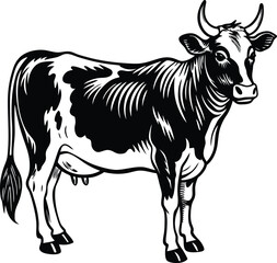 Fototapeta premium Cow Standing in Profile