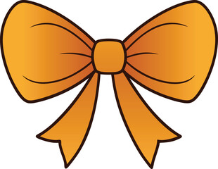 Golden Orange Cute Bow – Cute Decorative Gift Ribbon