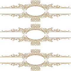 Vintage Decorative Frame Borders – Ornate Oval Scrollwork Design Elements for Invitations, Labels, and Certificate Templates