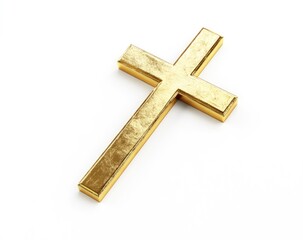 Golden Cross: Elegant, Simple, Religious Symbol