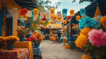 modern celebration of all saints day featuring creative decorations and diverse people enjoying festivities.