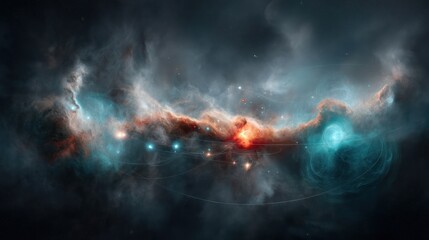 Cosmic Nebula with vibrant colors