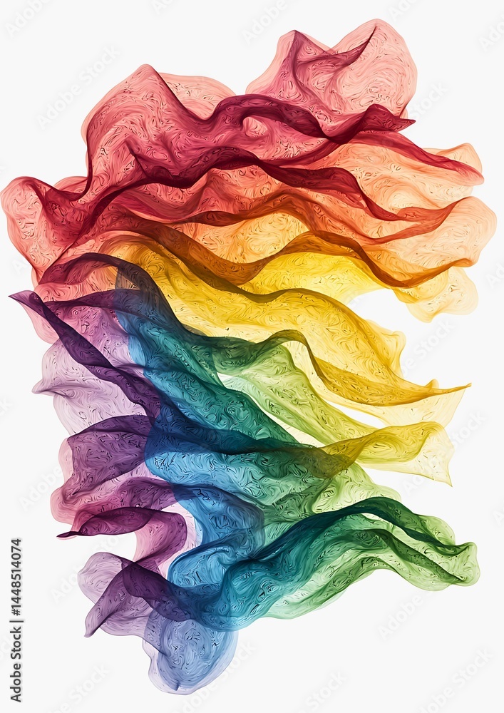 Poster a stunning display of vibrant colors. this abstract image showcases an array of shades gracefully bl