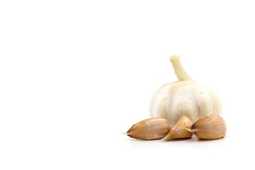 garlic isolated on white background