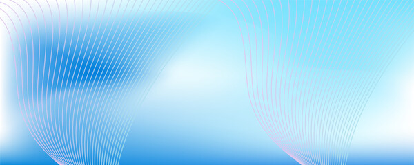 Abstract blue gradient background with shining lines waves. Minimalist background for banner, poster, cover, brochure, flyer, website, advertising, sponsorship