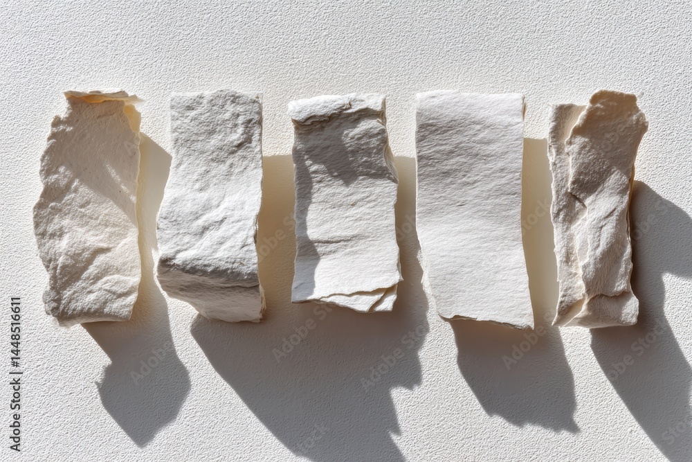 Fototapete minimalist tactile design raw textured paper fragments exploring analog materiality for creative bra