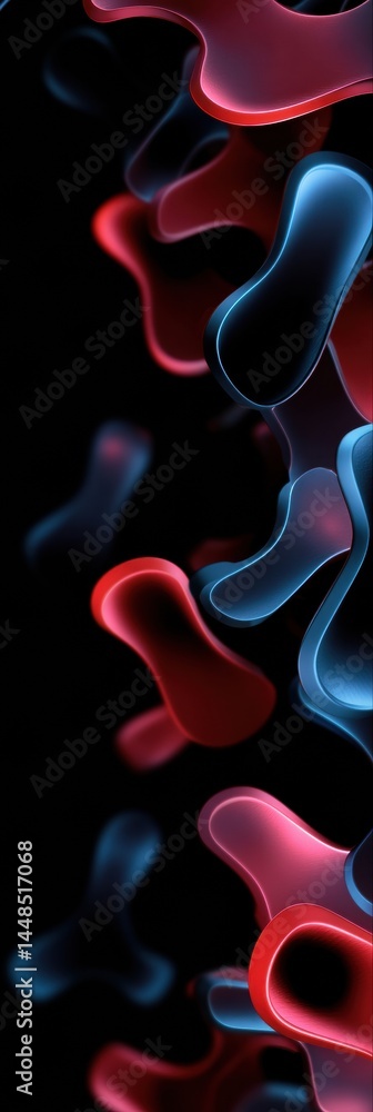 Aufkleber Cybernetic Flow Immersive Digital Chaos Visualization - Next-Gen UI/UX Design Exploring Quantum Aesthetic Trends in Tech Communication