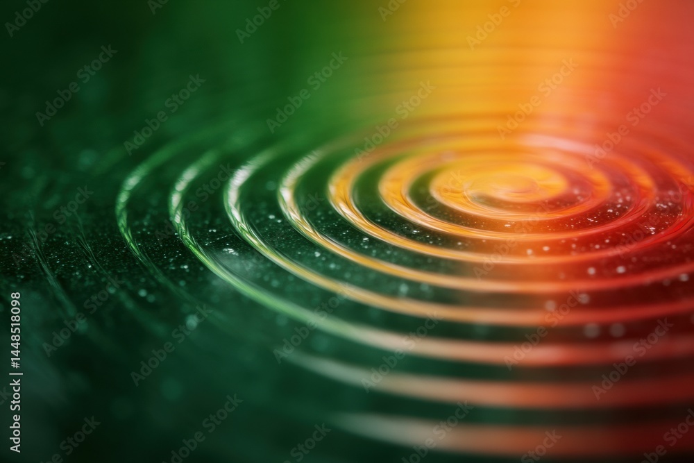 Aufkleber Fluid Dynamics Visualization Hypnotic Quantum Water Vortex in Gradient Spectrum - Innovative Tech Branding for Circular Innovation and Digital Transformation