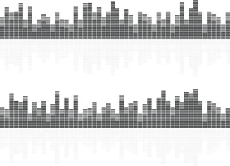 Obraz premium Bar Chart Comparison with Gray Tones and Reflection | Data Visualization for Business Reports and Financial Analysis
