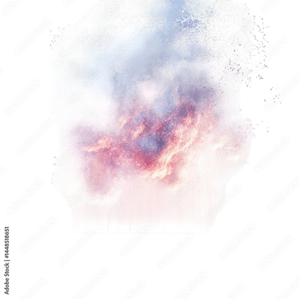 Poster a stunning abstract representation of ethereal clouds in soft pastel colors. creating a dreamlike at