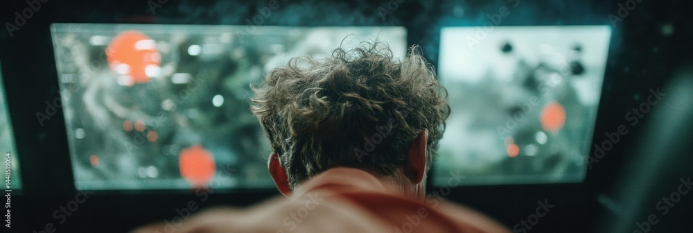 Poster Cyber Threat Intelligence Immersive Surveillance Tech Reveals Complex Global Security Monitoring with High-Performance Digital Visualization
