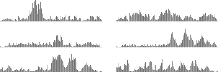 Obraz premium Dynamic Vertical Lines Illustrating Sound Waves & Audio Frequencies | Abstract Audio Visualizer Design