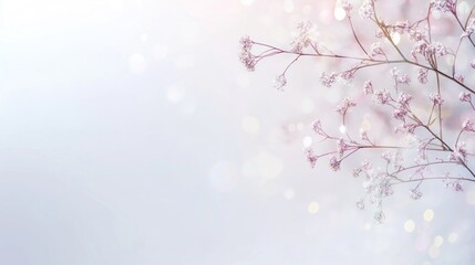 Fototapeta premium Delicate Winter Branches: A Pastel Dream