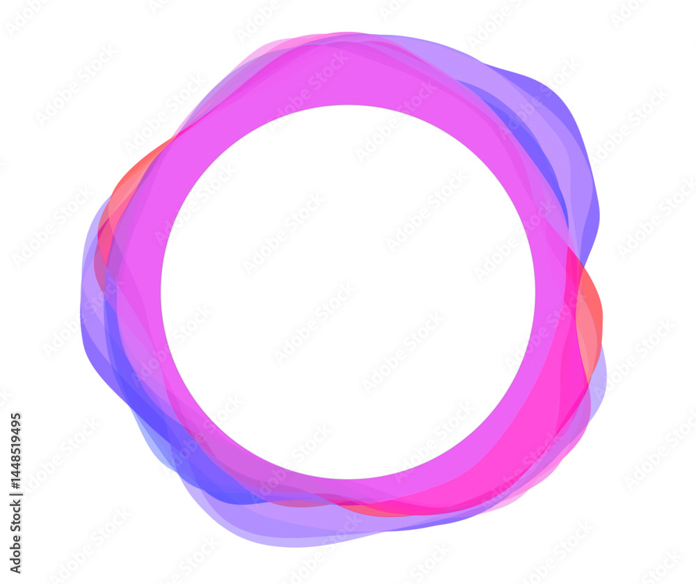 Aufkleber abstract colorful circle swirl spectrum, futuristic ai personal assistant app screen, creative scien