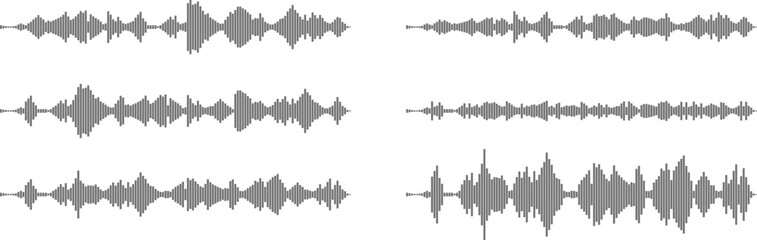 Audio Waveform Visualizations - Abstract Sound Recording for Podcast, Music Production and Speech Analysis