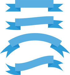 set of blue ribbons